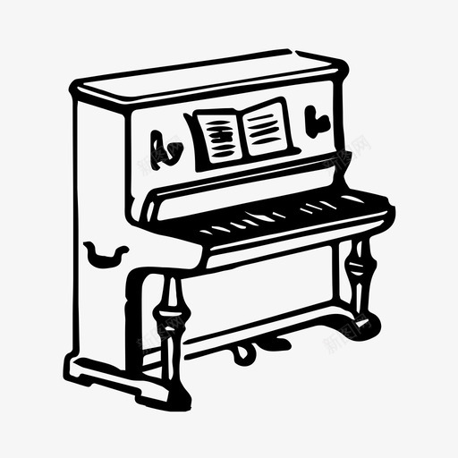 复古钢琴乐器音乐图标svg_新图网 https://ixintu.com 乐器 复古钢琴 对象手工制作复古时髦风格 稀有 老式 贵重 音乐
