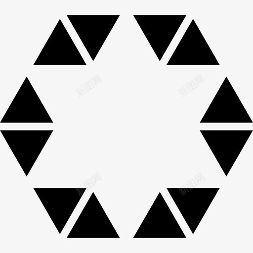 星在六边形的小三角形符号多边形图标svg_新图网 https://ixintu.com 多边形 星在六边形的小三角形 符号