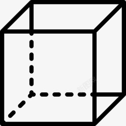 盒子框架立方体符号形状图标高清图片
