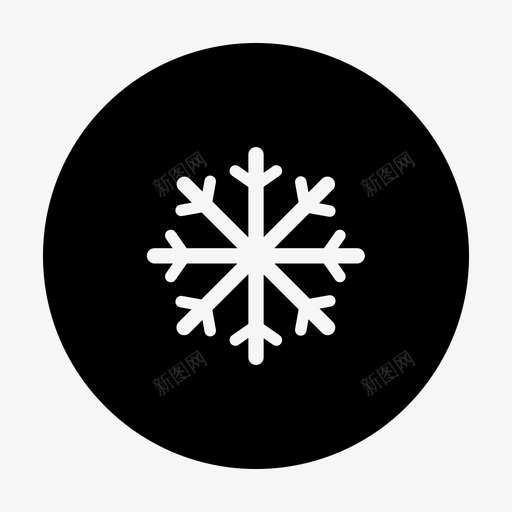 寒冷空调制冷机图标svg_新图网 https://ixintu.com 冬季 制冷剂 制冷机 圆形黑色天气图标 天气 寒冷 气候 空调 雨夹雪 雪