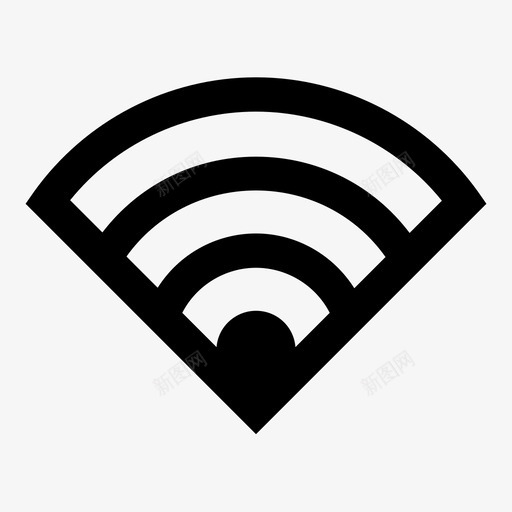wifi信号网络图标svg_新图网 https://ixintu.com wifi 互联网 信号 无线 移动 网络 蜂窝 覆盖范围 设备 连接