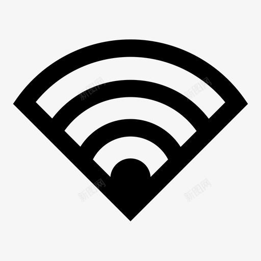 wifi信号网络图标svg_新图网 https://ixintu.com wifi 互联网 信号 无线 移动 网络 蜂窝 覆盖范围 设备 连接
