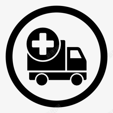医疗递送援助寄出供应品发送图标图标