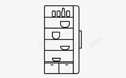 冰箱冷藏冷冻室图标svg_新图网 https://ixintu.com 储藏室 全冰箱 冰箱 冰箱冷冻室 冷冻室 冷藏 机器