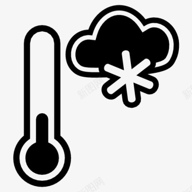 温度计季节干燥图标图标