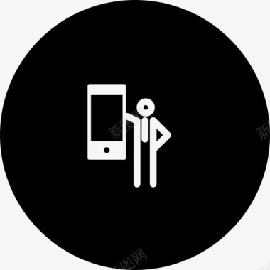 一个人把手机放在一个圆圈里工具和用具塞奥帕克满满的图标图标