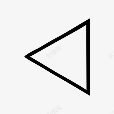 左三角形方式形状图标图标