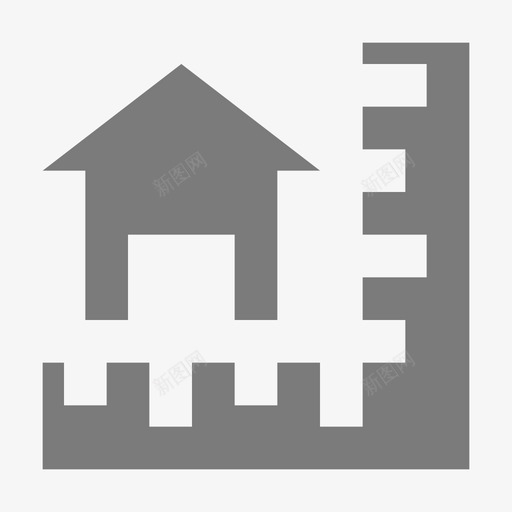 房屋测量项目管理材料标图标svg_新图网 https://ixintu.com 房屋测量 项目管理材料设计图标