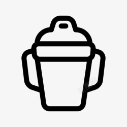 玻璃口杯小口杯婴儿婴儿玻璃杯图标高清图片