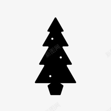 圣诞树圆形图标图标