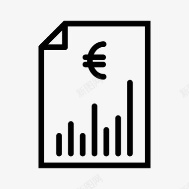 财务报告表格货币图标图标