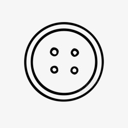 五孔电源插座纽扣封口服装图标高清图片