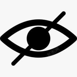 电商界面用的枝叶盲人用斜线表示睁开的眼睛界面基本要素图标高清图片
