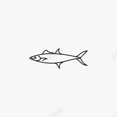 西班牙鲭鱼鱼钓鱼图标图标