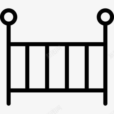 婴儿床儿童摇篮图标图标