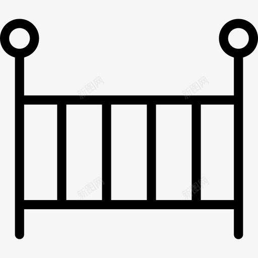 婴儿床儿童摇篮图标svg_新图网 https://ixintu.com 儿童 婴儿卧铺 婴儿床 婴儿轮廓 摇椅 摇篮