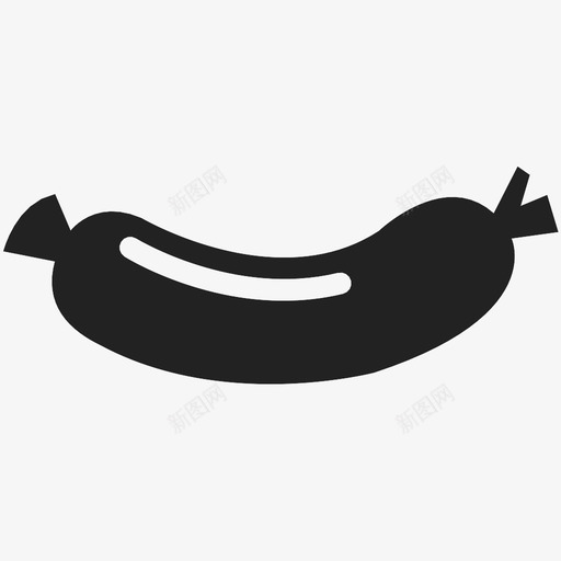 香肠香料零食图标svg_新图网 https://ixintu.com 水 热狗 肉 零食 食物 香料 香肠 香蕉 黑白香蕉
