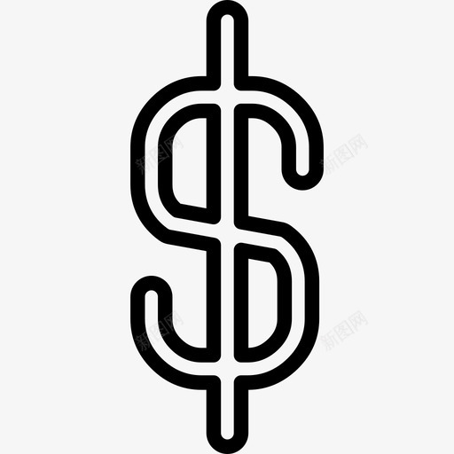 美元货币符号符号货币图标笔划svg_新图网 https://ixintu.com 符号 美元货币符号 货币图标笔划