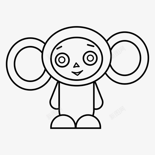 雪布拉什卡歌曲俄罗斯玩具图标svg_新图网 https://ixintu.com 俄罗斯卡通人物 俄罗斯玩具 儿童 卡通 愉快 欢迎来到俄罗斯 歌曲 洋娃娃 猴子 雪布拉什卡