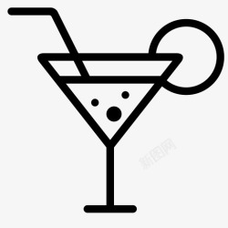 派对标志鸡尾酒酒精酒吧图标高清图片