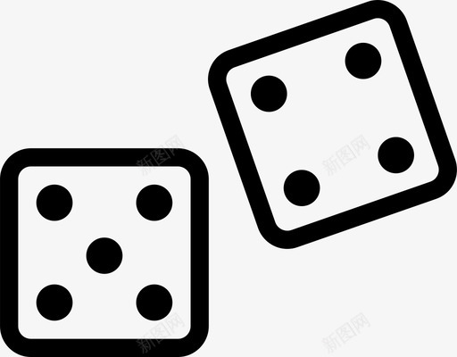 骰子打赌卡片图标svg_新图网 https://ixintu.com 乐趣 卡片 打赌 游戏 玩 砸图标游戏大纲 赌博 钱 骰子