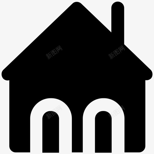 房屋建筑和家具的醒目实心图标svg_新图网 https://ixintu.com 建筑和家具的醒目实心图标 房屋