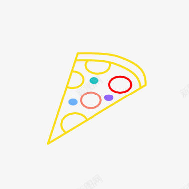 披萨片快餐马苏里拉图标图标