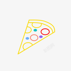 三角漂浮块披萨片快餐马苏里拉图标高清图片