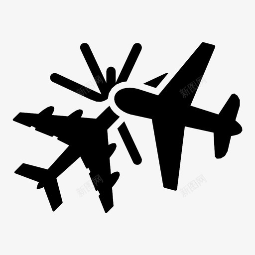 飞机相撞撞车航空图标svg_新图网 https://ixintu.com 事故 塞车 失事 撞车 攻击 机场 空军 航空 飞机 飞机相撞