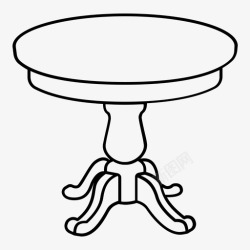 桌子的轮廓桌子凳子座位图标高清图片