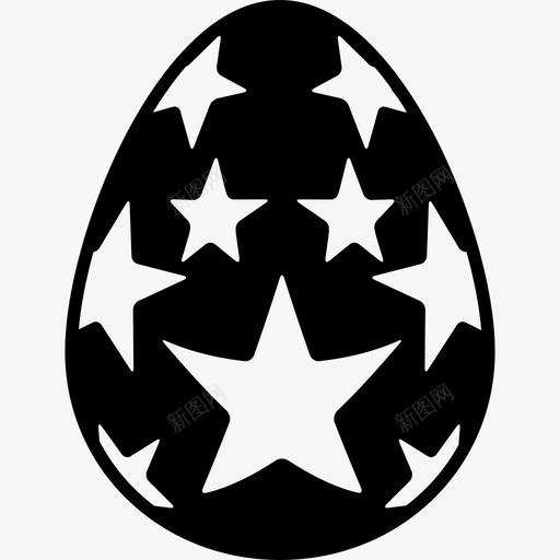 复活节彩蛋被星星形状复活节彩蛋覆盖图标svg_新图网 https://ixintu.com 复活节彩蛋被星星 复活节彩蛋覆盖 形状