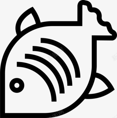 鱼鲶鱼鳕鱼图标图标