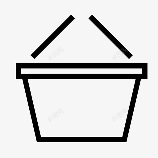 购物篮物品材料图标svg_新图网 https://ixintu.com 展示物品 材料 物品 空的 角度购物 购买 购物篮