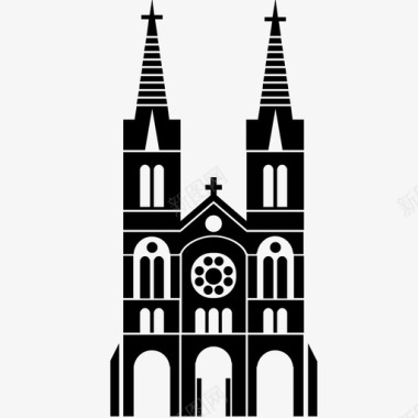 圣母大教堂建筑天主教图标图标