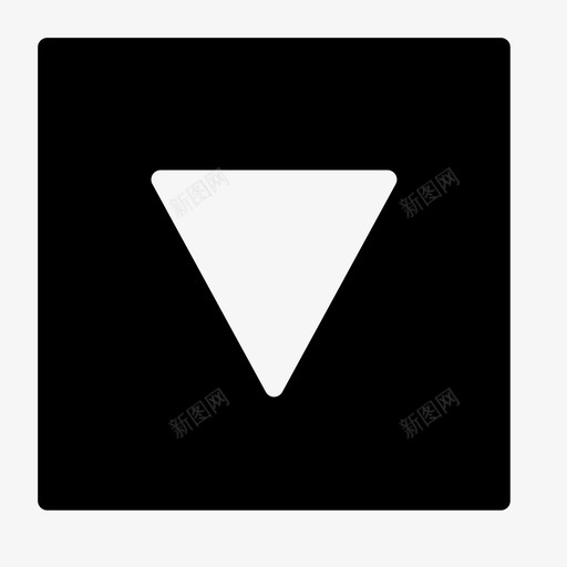 向下方向图标svg_新图网 https://ixintu.com 下方 下载 向下 平滑填充箭头 底部 方向 箭头 视图