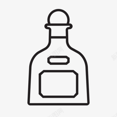 龙舌兰酒瓶子展示品顾客图标图标