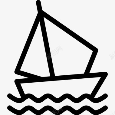 帆船水船图标图标