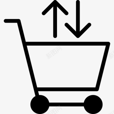 购物车篮子手推车图标图标
