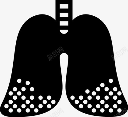 肺部疾病身体心脏图标图标
