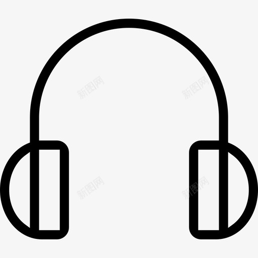 耳机网站音乐图标svg_新图网 https://ixintu.com 听 应用程序 消音 界面 界面大纲13 网站 网页 耳机 音乐