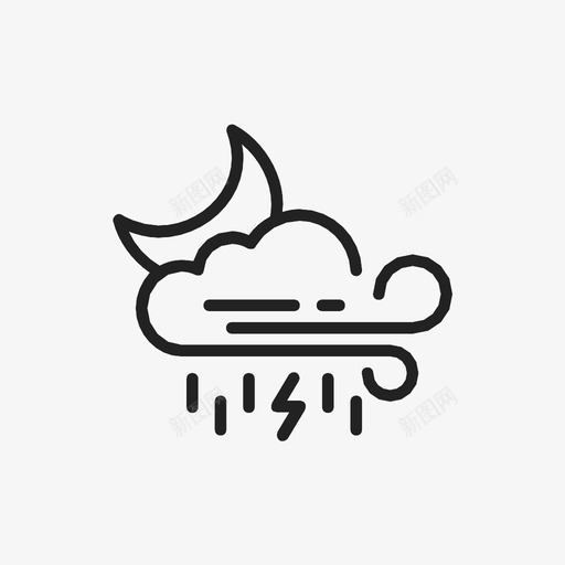 暴风雨图标svg_新图网 https://ixintu.com 暴风雨