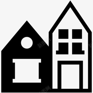 建筑住宅位置图标图标