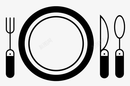 餐具勺子盘子图标图标