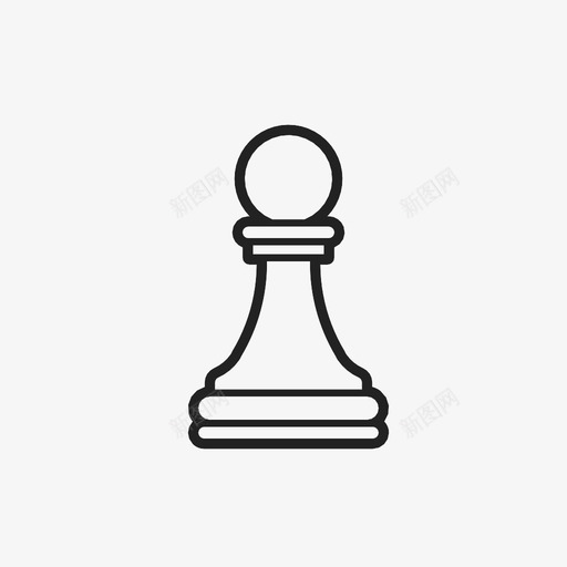 白卒玩家人图标svg_新图网 https://ixintu.com 人 手柄 游戏 玩家 白卒 策略 象棋