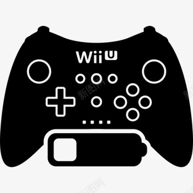 Wii游戏控制与低电池控制视频游戏图标图标