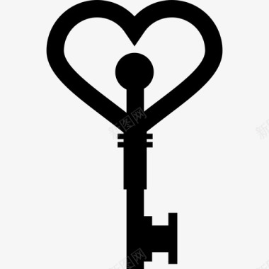 心形钥匙工具工具和器具钥匙图标图标