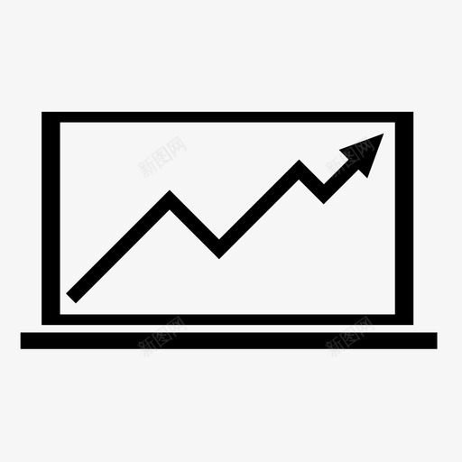 笔记本电脑分析向上趋势图标svg_新图网 https://ixintu.com 个人电脑 互联网 向上 图表 增长 数据 电子商务图标 笔记本电脑分析 网络 趋势