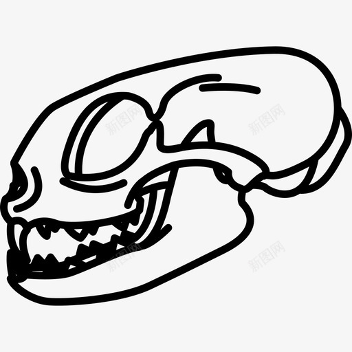 猫头骨猫科动物尖牙图标svg_新图网 https://ixintu.com 动物头骨 奇怪的人的绞刑图标 尖牙 牙齿 猫头骨 猫科动物 解剖 骨头
