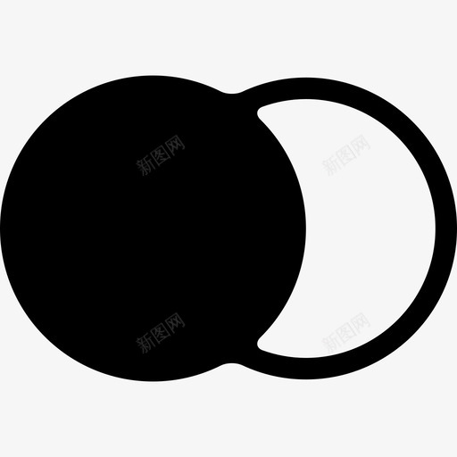 两个圆圈一个黑一个白接口图标svg_新图网 https://ixintu.com 一个黑一个白 两个圆圈 手机 接口 黑白分明