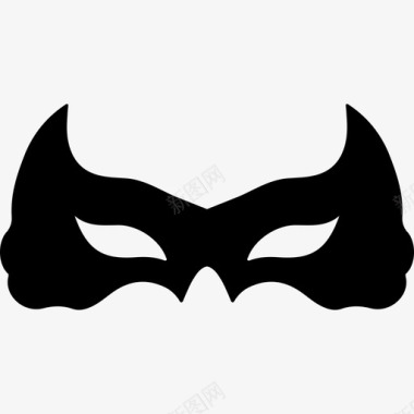男性狂欢节面具黑色的形状形状狂欢节面具图标图标